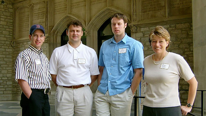 Group picture of Daniel Robertson, Dr. Nikolay Gerasimchuk, Leon Goeden and Jennifer Snyder