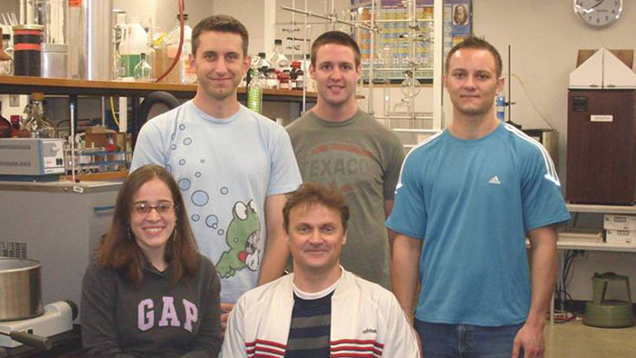 Group picture of Carl Cheadle, Matthew Keene, Garret Glover, Daniela Marcano and Dr. Nikolay Gerasimchuk